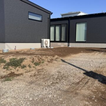 伊勢崎　群馬　外構　シンプルモダン　着工前